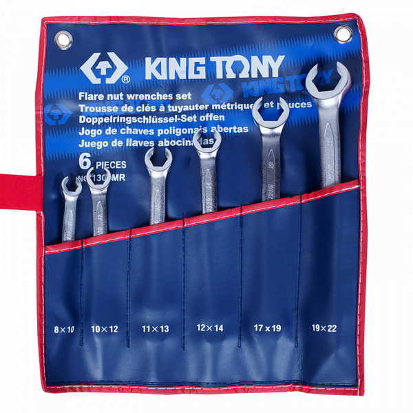 1306MR KING TONY Набор разрезных ключей, 8-22 мм, 6 предметов